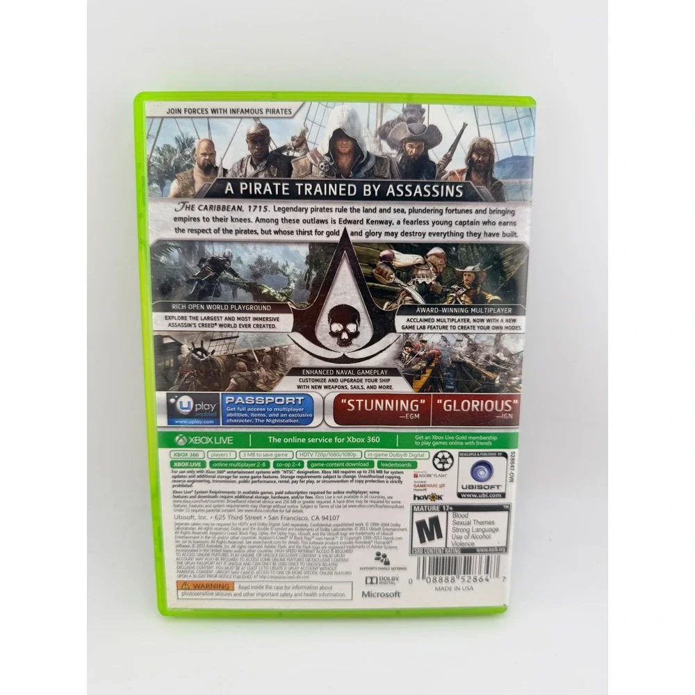 Assassins Creed IV Black Flag‎ Walmart Edition Xbox 360 2-Disc Set 2013 NTSC